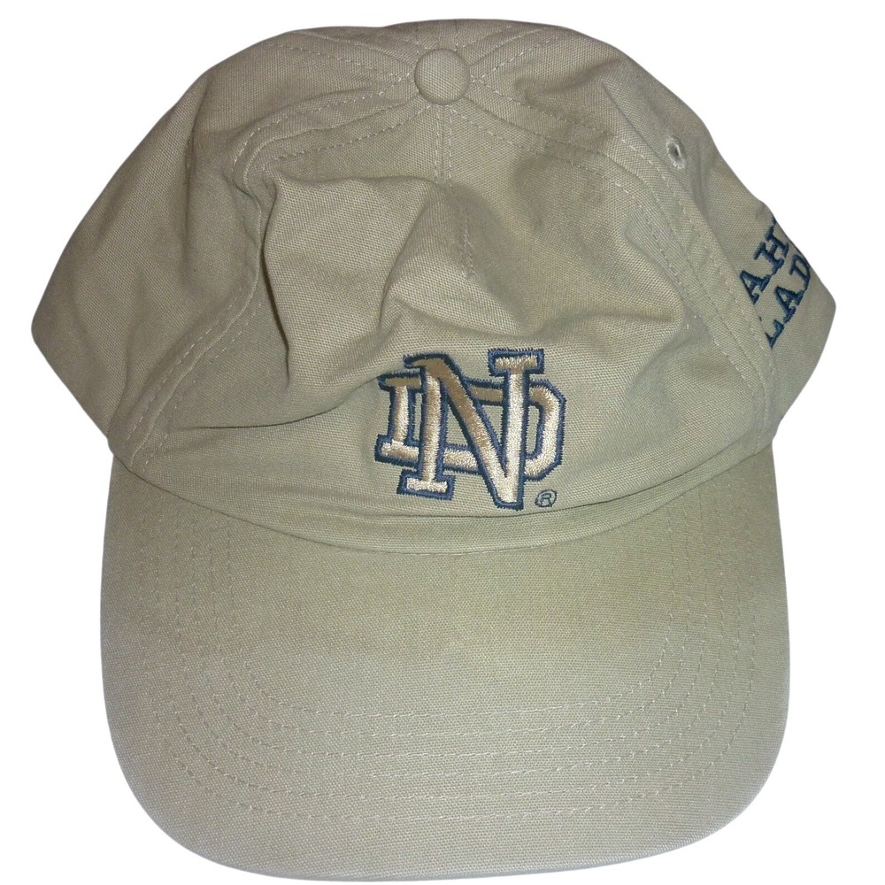 Port Authority Notre Dame Fighting Irish Leahy's Lads Hat Khaki Cotton Strapback